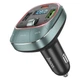 Автомобильный FM-трансмиттер модулятор HOCO Pole BT FM transmitter E76 |2USB/1Type-C, 45W/3A, PD/QC| Зеленый - изображение 1