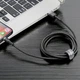 Кабель зарядный Baseus Cable Cafule USB to Type-C для быстрой зарядки 3A 1 м Black (CATKLF-BG1) - изображение 3