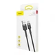 Кабель зарядный Baseus Cable Cafule USB to Type-C для быстрой зарядки 3A 1 м Black (CATKLF-BG1) - изображение 5