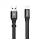 Кабель Baseus Nimble Two-in-one Portable Cable плоский 0.23 м Black (YM0279) - зображення 1