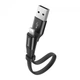 Кабель Baseus Nimble Two-in-one Portable Cable плоский 0.23 м Black (YM0279) - зображення 2