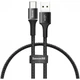 Кабель Baseus Halo data cable USB для USB Type-C 3 A 0.25 м Black (CATGH-D01) - зображення 1