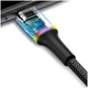 Кабель Baseus Halo data cable USB для USB Type-C 3 A 0.25 м Black (CATGH-D01) - зображення 3