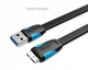 Дата кабель Vention USB 3.0 — Micro USB-B 10pin плоский 0.5 м Black (YM0537) - зображення 5