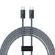 Кабель зарядный Baseus cable for iPhone USB Type C - Lightning Power Delivery 20W 2 м Gray (CALD000116) - изображение 1