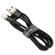 Кабель зарядный BASEUS Cafule Cable USB for Lightning 3 м Gold/Black (CALKLF-RV1) - изображение 1