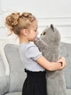 Мягкая игрушка обнимашка антистресс Британский Кот батон 70 см My Kigu Серый (9046) - изображение 5