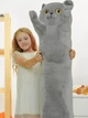 Мягкая игрушка обнимашка антистресс Британский Кот батон 130 см My Kigu Серый (9046) - изображение 3