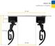 Карниз потолочный IDEIA двойной усиленный алюминиевый 3 м Черный (2200004283838) - изображение 6