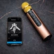 Караоке микрофон Losso M6 Premium Duet золотой со стерео звуком - изображение 2