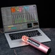 Караоке микрофон Losso M6 Premium Duet розовый со стерео звуком - изображение 8