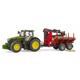 Zestaw gier Bruder - John Deere 7R 350 with Trailer and 4 Logs (4001702031541) - obraz 1