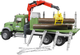 Ciężarówka do drewna Bruder Mack Granite Timber Truck Loading Crane and 3 Trunks (4001702028244) - obraz 1