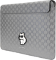 Pokrowiec na laptopa Karl Lagerfeld Saffiano Monogram Choupette KLCS14SAKHPCG 14" Srebrny (3666339170585) - obraz 2