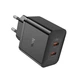 Зарядне мережеве Hoco N35 2Type-C PD45W швидка зарядка для телефона/смартфону Ip Android Чорний - зображення 1