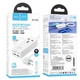 Сітковий фільтр Hoco AC10A 1x220V+2хUSB+ 2хType-C 65W 1.5М електричний підовжувач швидка зарядка для пристроїв Білий - зображення 2