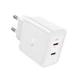 Зарядне мережеве Hoco N35 2Type-C PD45W швидка зарядка для телефона/смартфона Ip Android Білий - изображение 1