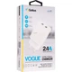 Мережевий зарядний пристрій Gelius Vogue GP-HC011 2USB 2.4A 12W White - изображение 8