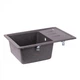 Гранитная мойка для кухни Lidz 620x435/200 GRF-13 Графит - изображение 4