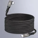 Кабель USB4 Type-C - Type-C PD 240W 8K 40Гбіт/с кутовий 90 градусів 2 м (CBU490G-2) - зображення 6
