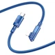 Кабель заряджання Hoco U108 (PD20W/2M) для Type-C to Lightning Apple для iOS пристроїв iPhone iPad iPod Синій - зображення 1