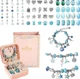 Дитячий набір Blue Style Braclet Kit для створення шарм-браслетів та підвісок з 66 предметів в подарунковому боксі, браслети з шармами, Panalisa (72880478) - зображення 3