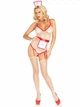 Еротичний костюм медсестрички для рольових ігор Leg Avenue Roleplay TLC Nurse розмір O/S білий - зображення 3
