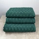 Комплект махровых полотенец Жаккардовых Волна 3шт GM Textile 50х90см, 50х90см, 70х140см 500г/м2 (Зеленый) - изображение 1