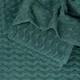 Комплект махровых полотенец Жаккардовых Волна 2шт GM Textile 50х90см, 70х140см 500г/м2 (Зеленый) - изображение 4