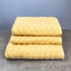 Комплект махрових рушників Жакардових Хвиля 3шт GM Textile 50х90см, 50х90см, 70х140см 500г/м2 (Жовтий) - зображення 1