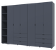 Комплект Doros Гелар з Етажеркою Графіт 3+3 ДСП 270.6х49.5х203.4 (42005061) - зображення 3