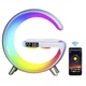 Настільна смарт лампа-нічник G-Smart RGB 15W Light Sound Machine з бездротовою зарядкою та Bluetooth-колонкою 3W Біла (2170) - зображення 1