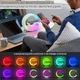 Настільна смарт лампа-нічник G-Smart RGB 15W Light Sound Machine з бездротовою зарядкою та Bluetooth-колонкою 3W Біла (2170) - зображення 6