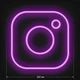 Вивіска світильник для соцмереж неонова LED Інсайт Неон Логотип Instagram S Рожевий - зображення 1