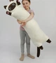 Мягкая игрушка обнимашка антистресс Сиамский Кот батон 130 см My Kigu Бежевый (9048) - изображение 2