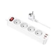 Сетевой удлинитель Hoco NS1 Aura (4 розетки , х2 USB , x1 USB Type-C , 4000W , QC 3.0,PD 20 Вт, с быстрой зарядкой) - Белый - изображение 1
