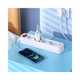 Сетевой удлинитель Hoco NS1 Aura (4 розетки , х2 USB , x1 USB Type-C , 4000W , QC 3.0,PD 20 Вт, с быстрой зарядкой) - Белый - изображение 2