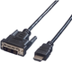 Кабель Goobay HDMI - DVI чорний 2 m (4040849505805) - зображення 1