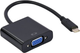 Кабель Cablexpert USB Type-C-VGA 0.15 m Black (8716309124102) - зображення 1