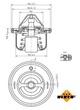 Термостат NRF 725127 Suzuki SX4, Grand Vitara, Liana, Swift, Jimny 1A1515171, 1767077E00, 1767066D01 - зображення 2