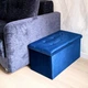 Пуф для хранения велюровый MVM двойной TH-06 Синий (TH-06 BLUE) - изображение 8