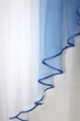 Кухонная занавеска VR-Textil № 023к белый с синим 150х150 см (59-722) - изображение 3