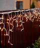 Вулична гірлянда бахрома 100&nbsp;LED+FLASH, 5x0,6 м, білий каучук, статичний режим + мерехтіння, 220 В, IP65 Теплий білий - зображення 3
