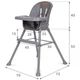 Стульчик для кормления 4в1 Kidwell Eatan Grey - изображение 7