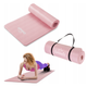 Коврик для йоги Queenfit NBR 1 5 см розовый гимнастический каремат Queenfit комфортный - изображение 9