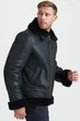 Чоловіча чорна дублянка B-3 Schott NYC 5649 XL - изображение 12