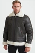 Шкіряна коричнева дублянка B-3 Schott NYC 5648 L - изображение 1