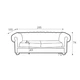 3-місний диван Manchester Wersal 205x74x100 (MANCHESTER_3) 006046 - изображение 2