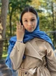 Шарф шаль My Scarf однотонний темно-синій кежуал бавовна синий - зображення 4