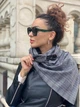 Шарф унисекс My Scarf двухсторонний , клетка серый кэжуал вискоза, трикотаж в мелкую клетку - изображение 8